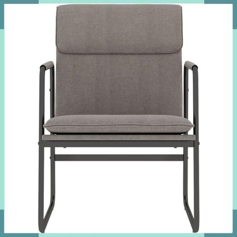 351347 Chaise longue Taupe 55x64x80 cm Tissu (1/5)