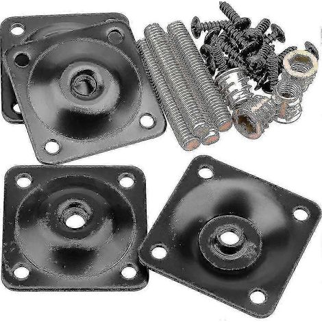 plaque de fixation pour pied de meuble, plaque de connexion pour pied de meuble, plaque en T de qualité industrielle (1/5)