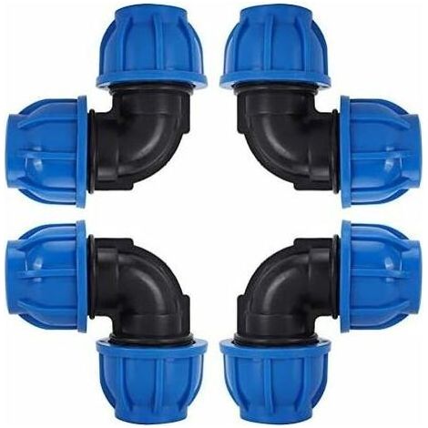 PE 25 Coude plastique égal pour tuyau polyéthylène tuyau ø 25,Tuyau d'eau Coude Connecteur en PE Plastique Raccord Rapide Accessoires pour Purificateurs d'eau Potable(ø 25) (1/5)