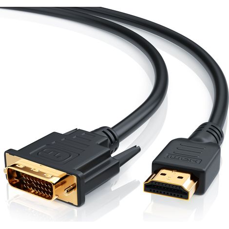 CSL DVI-D (DL) zu HDMI Typ A Video-Kabel, Full HD Dual Link HDTV Adapter / Konverter Kabel - 3m (1/5)