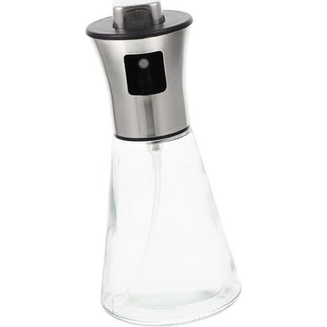 Bouteille d'huile de pulvérisation cuisine distributeur atomiseur argentée (1/5)