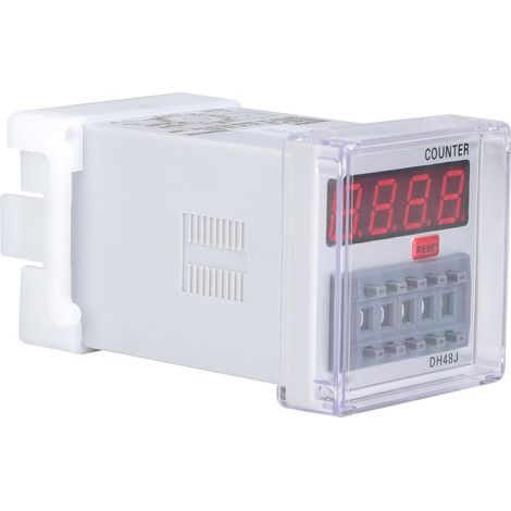 DH48J-A Compteur numérique, relais temporisé, affichage LED, 1-999900, 11 broches (220 V CA) (1/5)