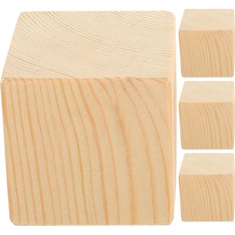 Rehausseurs de Pieds de Lit et Canapé en Bois 4 Pièces 5 CM Surélévation Pratique sans Outils pour Mobilier de Chambre et Salon (1/5)
