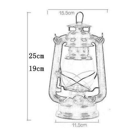 LED-Petroleumlampe, Öllampe, Kerzenhalter aus Eisen, tragbare Petroleum-Windlichter, Tischlampen, Beleuchtung, Geschenk, Weihnachtsdekoration, Grün (1/3)