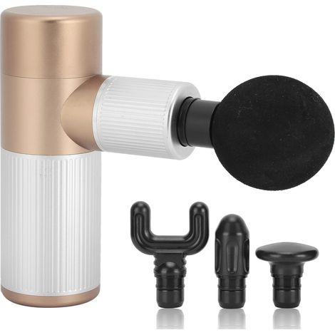 Mini masseur musculaire portable rechargeable USB, réduction du bruit, massage des fascias (Or) (1/5)