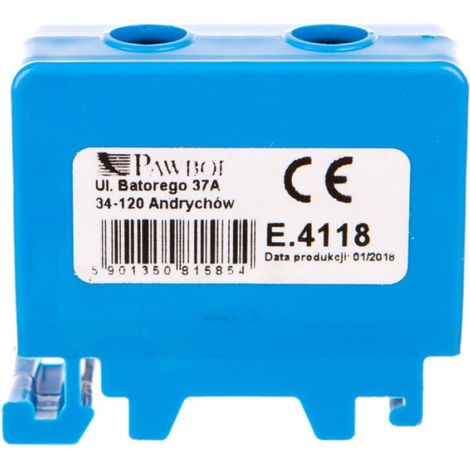 Schienenverbinder 1x50mm2 blau E.4118/CU