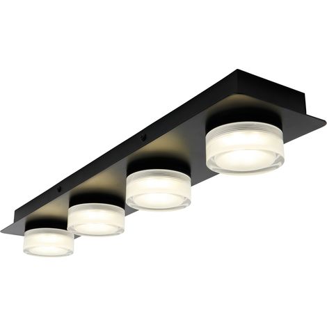 Litecraft Bolton Spotlight Bar Bathroom IP44 Rated LED 5 Watt 4 Light - Matte Black