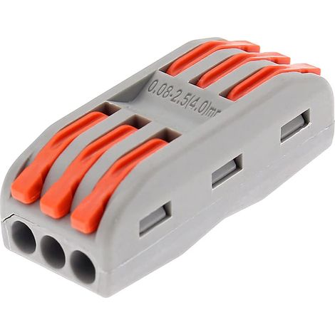 Conector rápido doble para 3 cables 0,08-2,5mm2