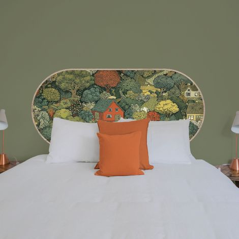 Papier peint tête de lit, campagne, panneau contemporain, 83 cm X 160 cm (1/5)