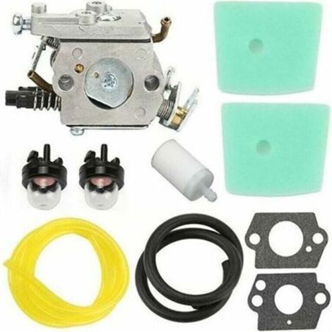 Carburatore per Husqvarna 223L 323L 325 326 327 223R 323R 323RJ ZamaC1Q-EL24 503283401, Carburatore con candela, filtro carburante e tubo carburante - Crezuo