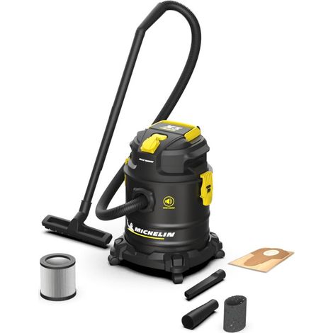 Aspirateur Solides et liquides X3 20L S, Gamme silencieuse, réservoir en Acier de 20 L, avec Prise électrique, 800 W, avec Accessoires, Fonction de soufflage 18 kPa (1/3)
