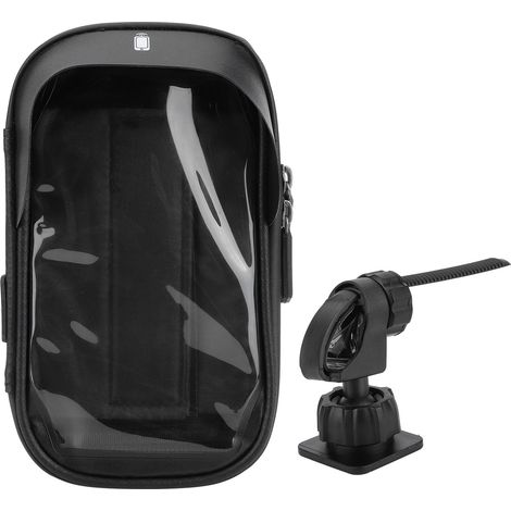 Support téléphone vélo étanche universel, sacoche avant cadre rigide noir coque dure 7 pouces, accessoire cyclisme (1/5)