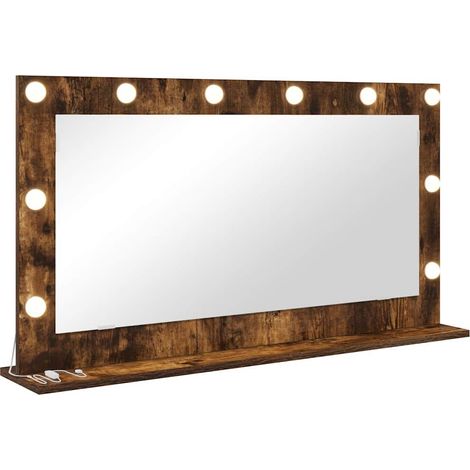 Miroir de vanité Rectangulaire Chêne fumé 100 x 55 x 18 cm