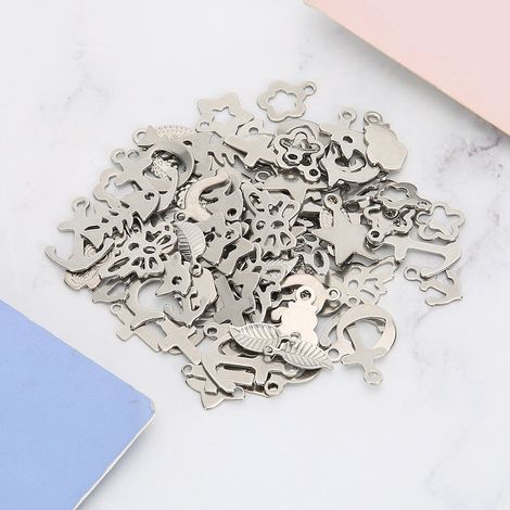 90 anneaux décoratifs pour tresses et dreadlocks, motifs feuilles et étoiles, accessoires capillaires tendance (1/5)