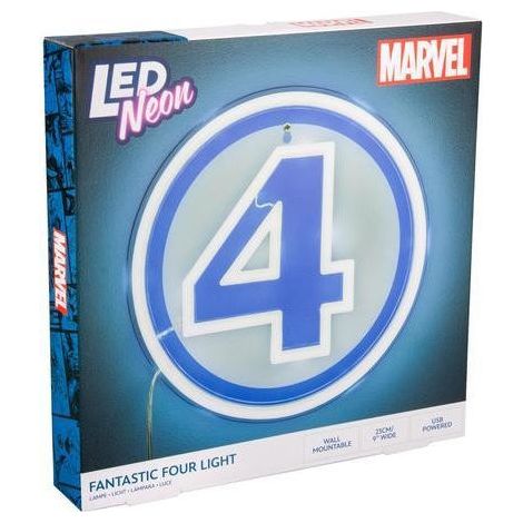 Paladone Products Lampada Neon LED Marvel Fantastici Quattro 24 cm PVC