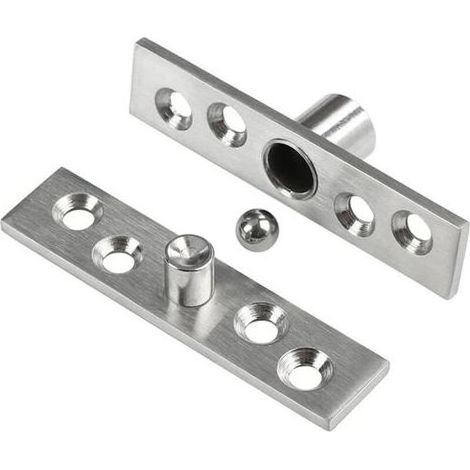 Lot de 2 charnières de porte pivotantes à 360° en acier inoxydable 100 mm x 23,7 mm (1/5)