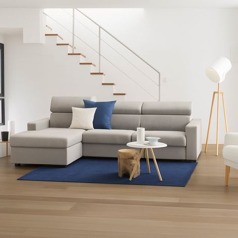 Talamo Italia Sofá fijo Viviana, Sofá de esquina, 100% Made in Italy, Sofá de salón con chaise longue, en tela acolchada - Península contenedor izquierda, con reposabrazos estándar, Cm 280x95h85, Tórt (1/5)