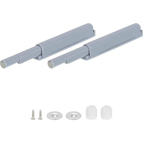 Türdämpfer mit Soft-Close-Funktion, 2 Sets magnetischer Türschließer, Türdämpfer mit Soft-Close-Funktion, passend für Möbeltüren, grau (1/5)