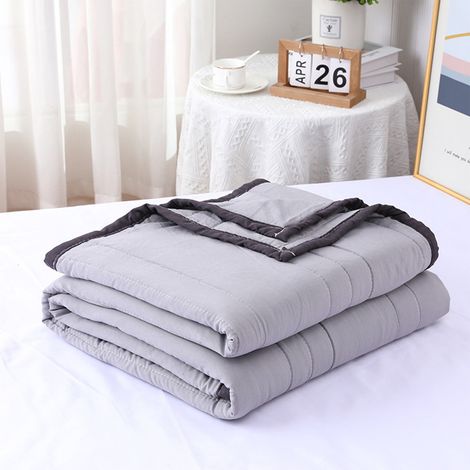 Couette Rafraîchissante - 150x200 cm - Coton 98 % Spandex 2 % - Pour Nuits Chaudes et Transpiration Nocturne - 1 Pièce (1/5)