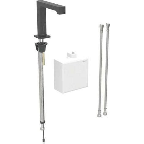 Robinetterie de lavabo Geberit Brenta, saillie 195mm, à pile, (1/2)