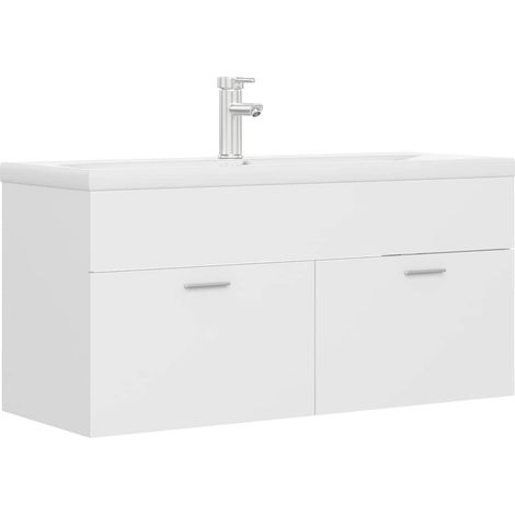 Maison Exclusive - Mobile Bagno con Lavabo Integrato Bianco in Legno Multistrato (1/5)