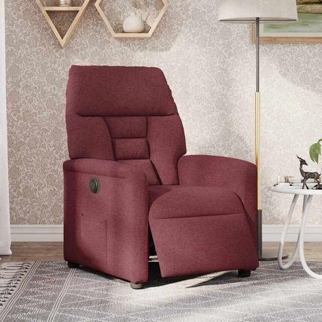 Maison Exclusive - Relaxsessel Elektrisch Weinrot Stoff