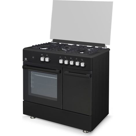 Cucina Staylux 90X60 Forno elettrico 60cm porta bombola 696-S50F BLACK