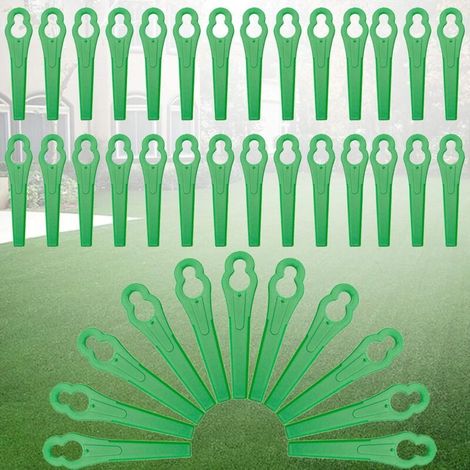 120 pièces Lames de Rechange pour Coupe Bordure,Tondeuse à Gazon en Plastique Lames,Lames de Coupe en Plastique de Remplacement,Lames de Grass Trimmer Brush Cutter,Lames en Plastique de Rechange (1/5)