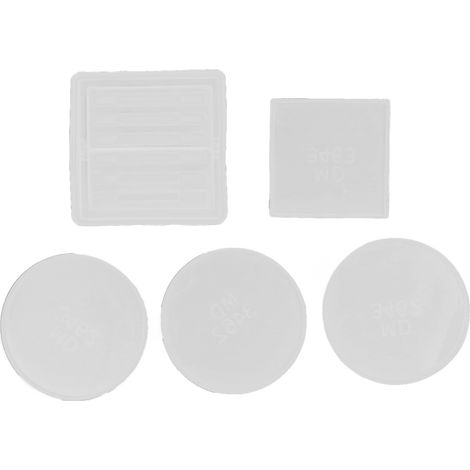5PCS Coaster Molds Recyclable DIY Production Easy Demoulding Silicone Coaster Mold for DIY Home Decor (1/5)