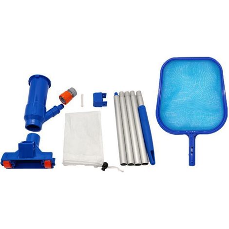 Kit d'entretien manuel pour piscine avec épuisette et accessoires de nettoyage du fond (1/4)