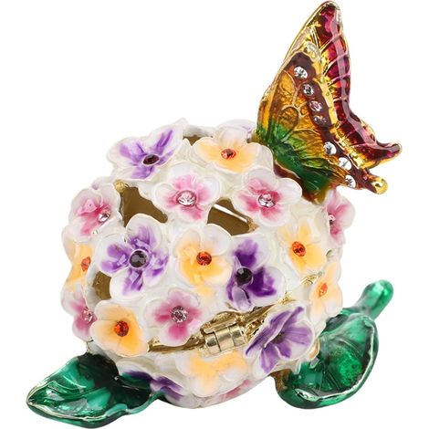 Boîte à Bijoux à Fleurs, Organisateur Papillon Exquis Fait à la Main pour Bijoux et Petits Trésors (1/5)