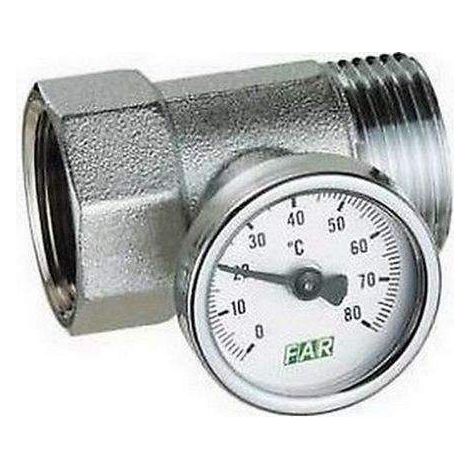 Raccordo portatermometro completo di termometro 1″ FAR 3432  1"