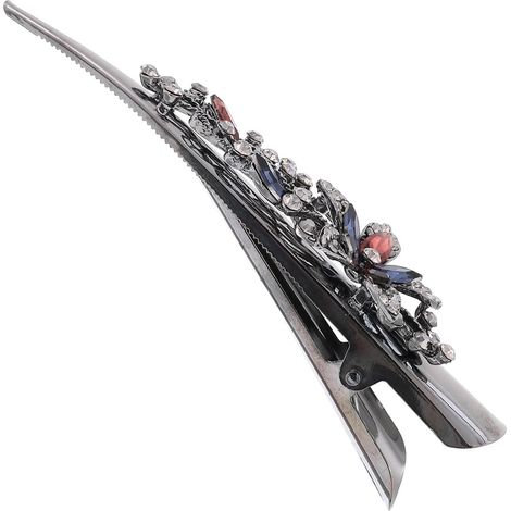 Large Black Metal Hair Clip for Elegant Women (1/5)