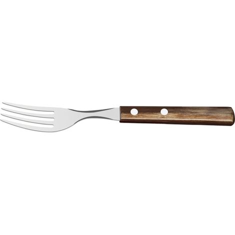 Tramontina Steak- und Pizzagabel 21 cm Edelstahl mit Holzgriff (1/3)