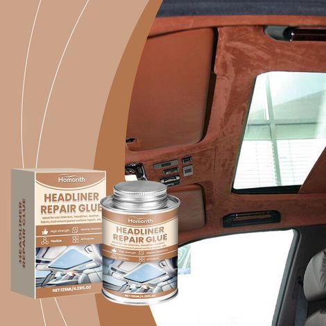 Colle flexible de réparation de toit pour réparer et restaurer les fissures des garnitures de toit, des tissus intérieurs et du cuir de voiture – 125 ml (1/5)