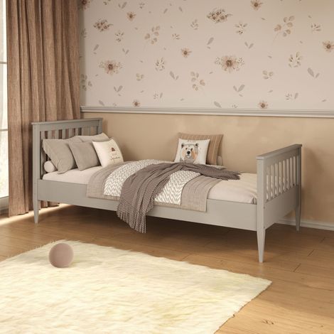 Lit 90x200 sommier inclus Ignas Gris (1/5)