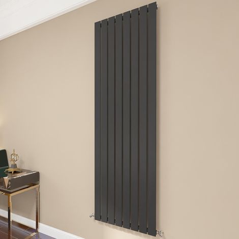 AICA Flat Panel Radiator 1800x544mm Central Heating Single Vertical Stylish Black