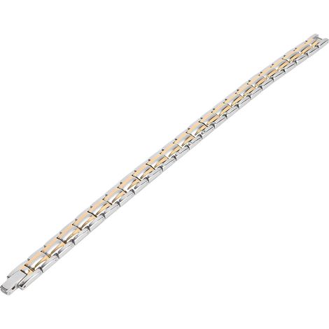 Bracelet magnétique en acier titane pour la thérapie par magnétothérapie, soulageant la douleur et favorisant le bien-être. (1/5)
