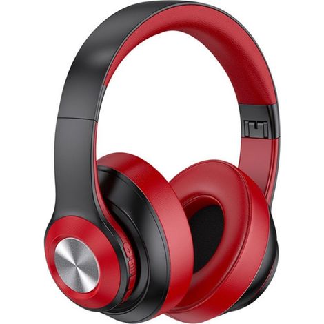 Écouteurs sans fil GreenLyca - Bluetooth, style moderne, son haute qualité - Noir et rouge (1/4)