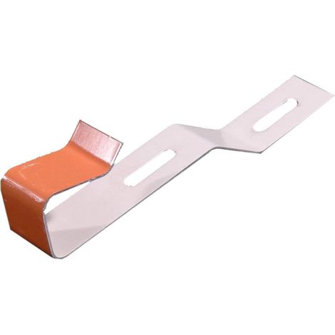 DMS – Lot de 10 clips de fixation faitières en aluminium laqué rouge-brique – Maintien optimal pour faîtières et arêtiers – Compatible avec vis et clous