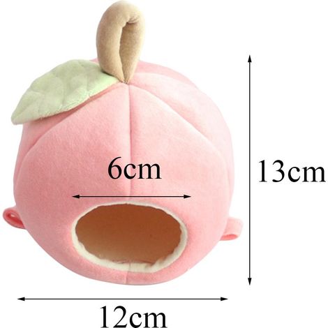 Apple Shape Petit Nid De Pet Hamster Lit Hamster Hammock Chaud Cave Maison Rose (1/5)