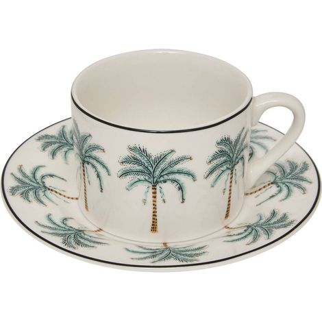 Set aus 2 Tassen mit Schalen Palm Resort 20cl - (1/4)