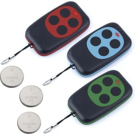 Télécommande Universelle de Portail avec fréquence 433,92 MHz pour Portail Automatique à Large Plage. Elégante télécommande à Code Fixe programmable, Pile Incluse(3PCS) (1/4)