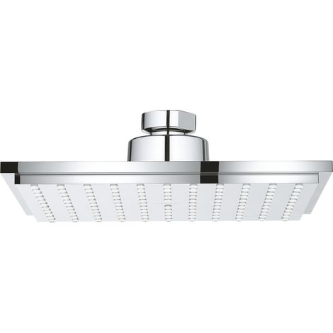 Douche de tête Euphoria Cube 150 27705000 – Chrome – Tête rotative – Jet Pluie – Dimensions 152 x 152 mm – GROHE EcoJoy®