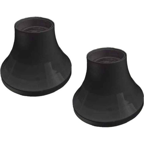 2 Pezzi Portalampade E27 Portalampada Da Parete Con Base Dritto in Termoplastico Nero