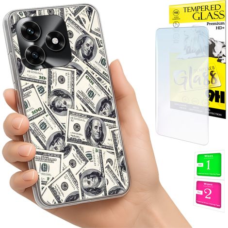 Coque pour Honor X5C Plus / X5C 4G avec photo, coque arrière et verre trempé 9H (1/5)