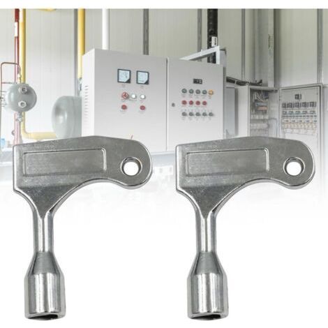 Set of 2 triangular keys for elevators, radiators, and control cabinets, multifunctional, easy to use.