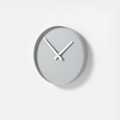 Runde Wanduhr 25 cm aus Metall, modernes Design Tokei - Dunkel Grün