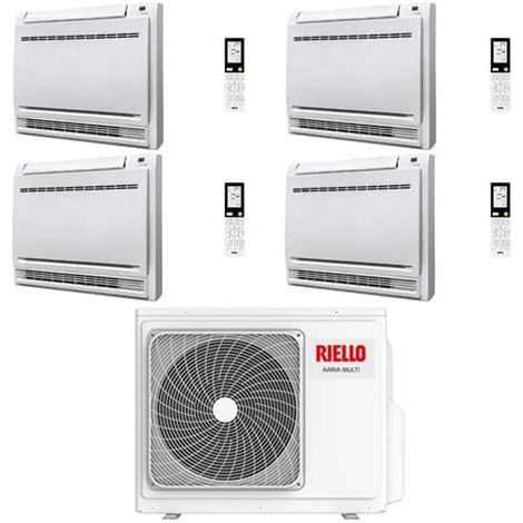 Climatizzatore Condizionatore Riello Console Quadri Split Inverter R32 9000 + 9000 + 12000 + 12000 BTU con U.E AARIA MULTI 485 PI Classe A++/A+