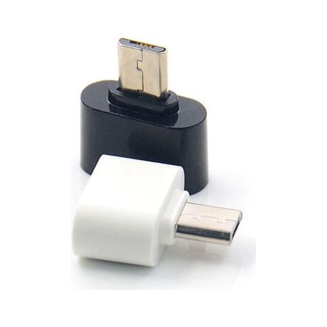 QORVA-Adaptateur 2.0 Micro vers USB-A, Lot 2 Mix Noir et Blanc, OTG Adaptateur Micro vers USB-A Compatible avec Tablette, Smartphones Micro USB et Périphériques